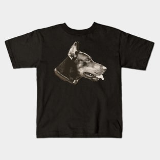 Dobermann pet dog illustration vector Kids T-Shirt